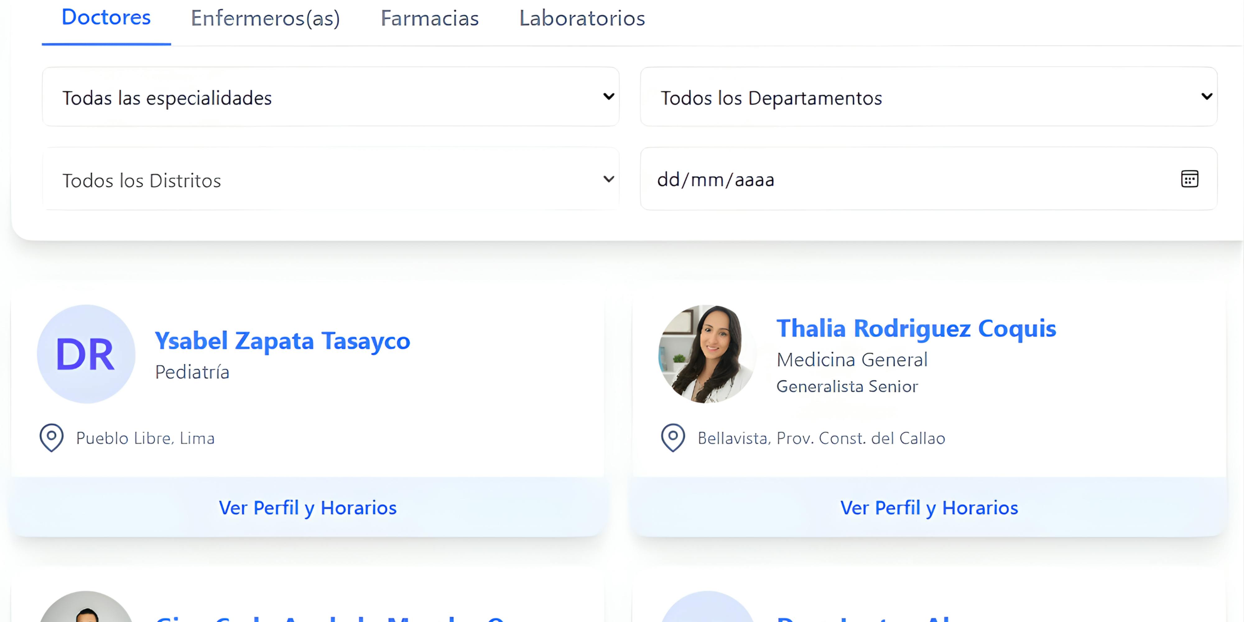 Búsqueda de especialistas en FullSalud
