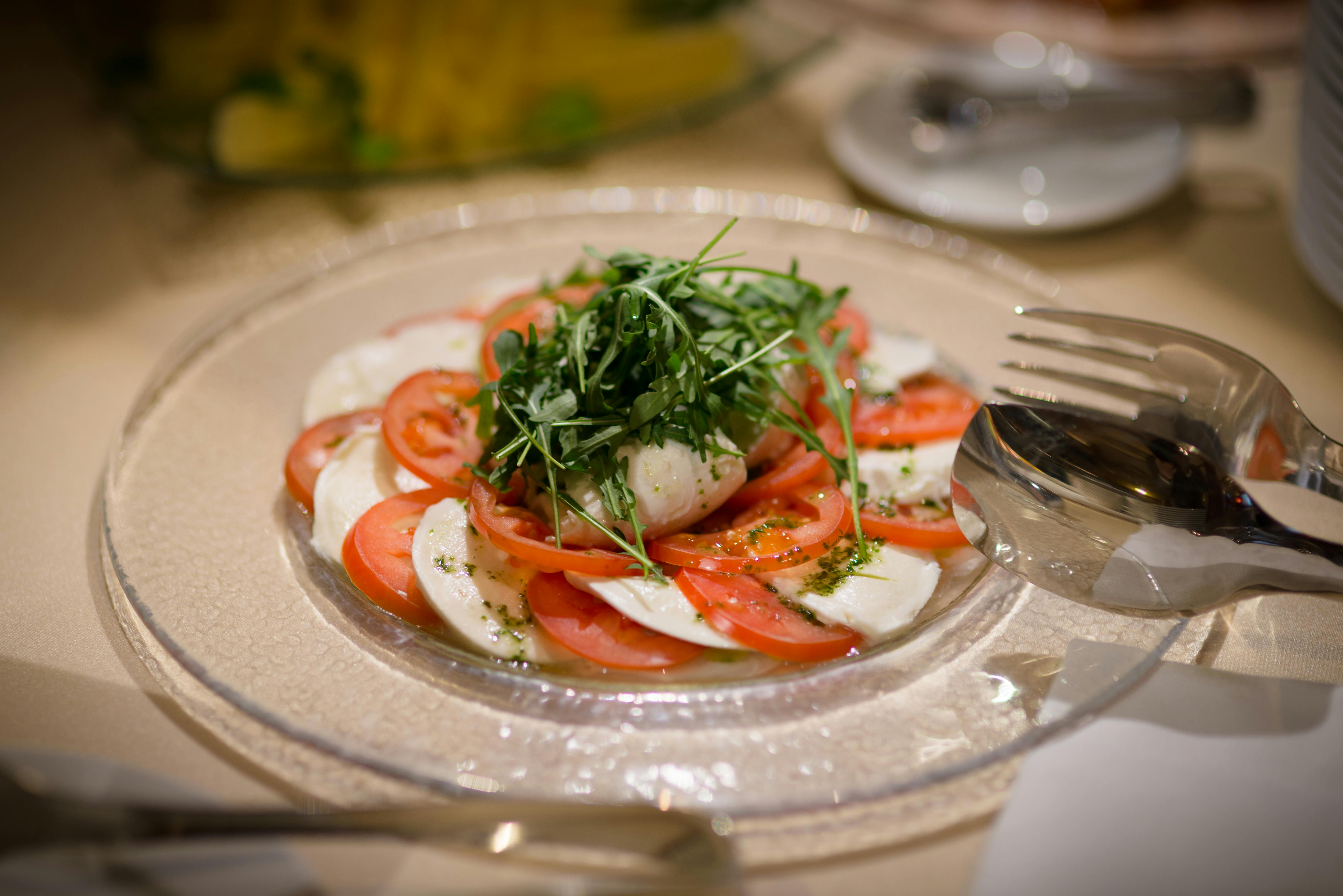 Variety of healthy foods good for gut health and skin