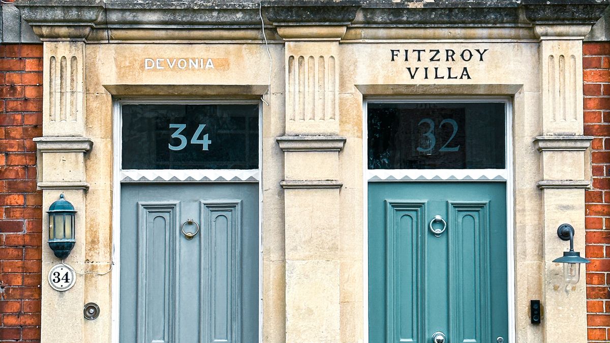 Two blue front doors on a Victorian stone villa in Swindon, the kind of home people search for in private rentals in Swindon