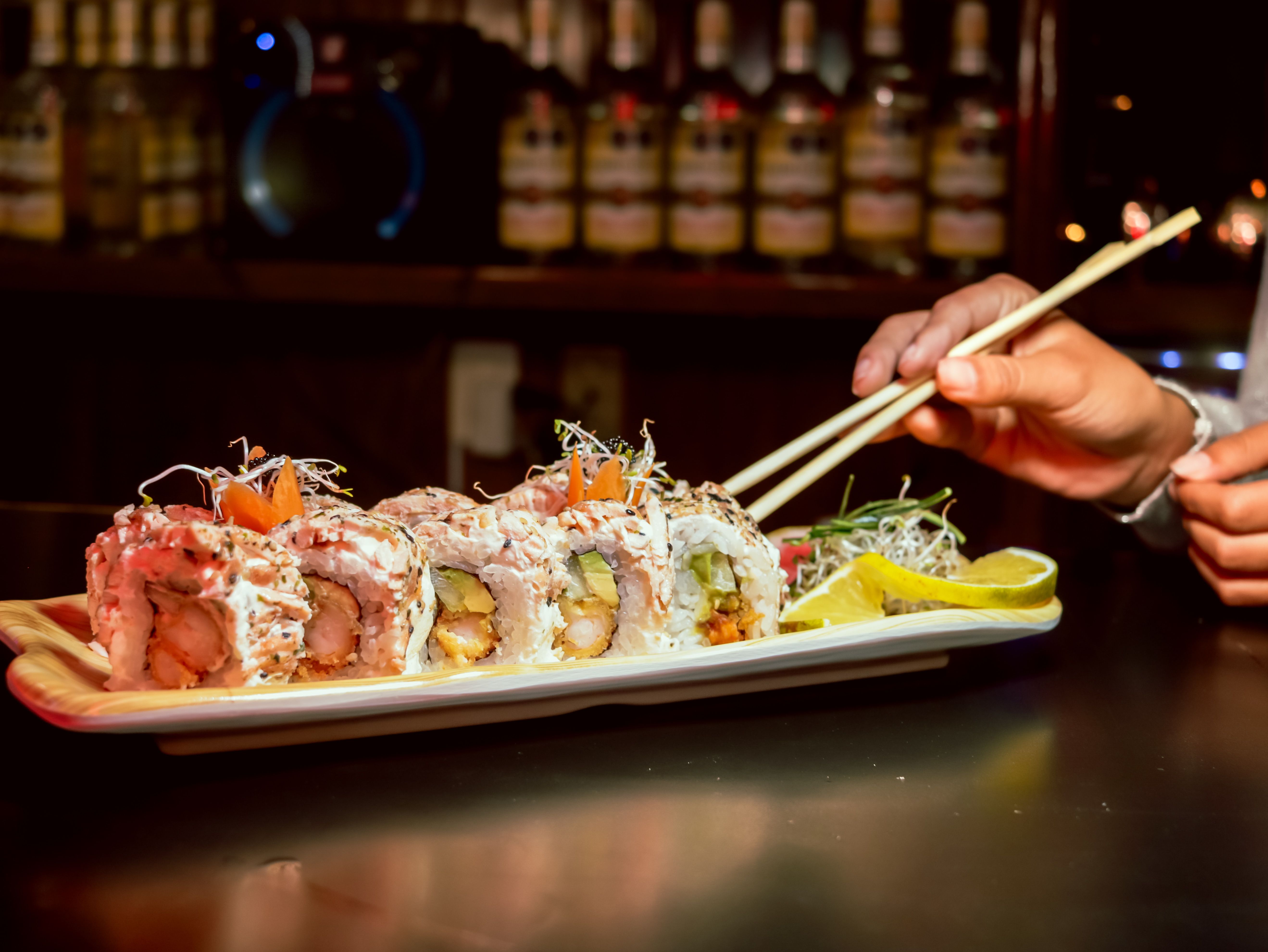 Otoro — fatty bluefin, hand-pressed
