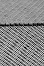 Black and White Tiled Roof Pattern