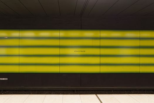 Modern design at Königstrasse station, Hamburg. Bright and minimalistic architecture.