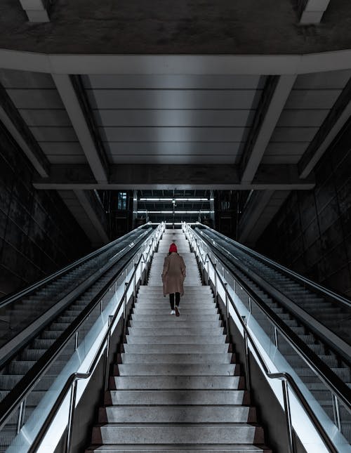 Photo of Person Climbing Stairs