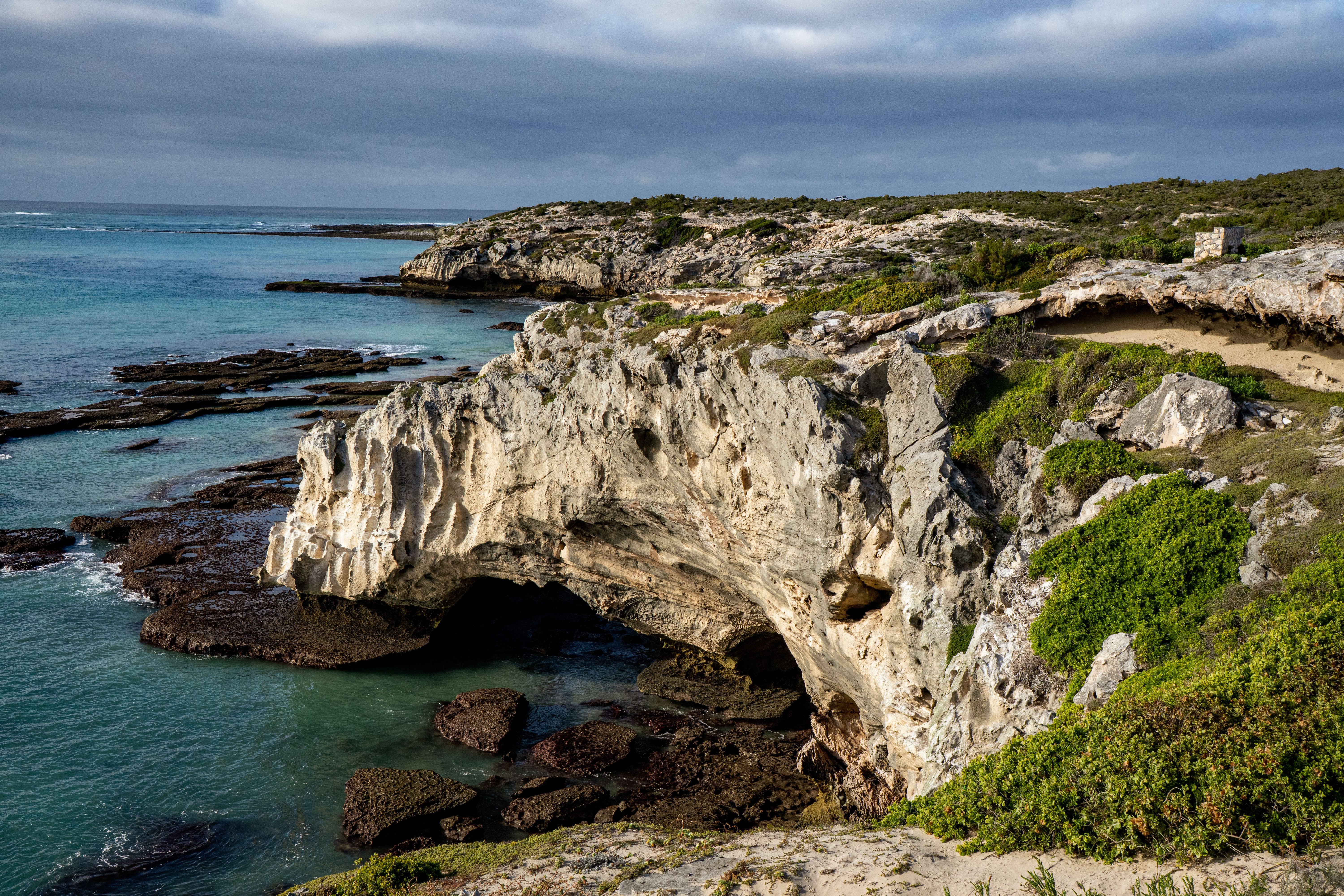 Dramatic Coastal Rock Formation by the Sea · Free Stock Photo