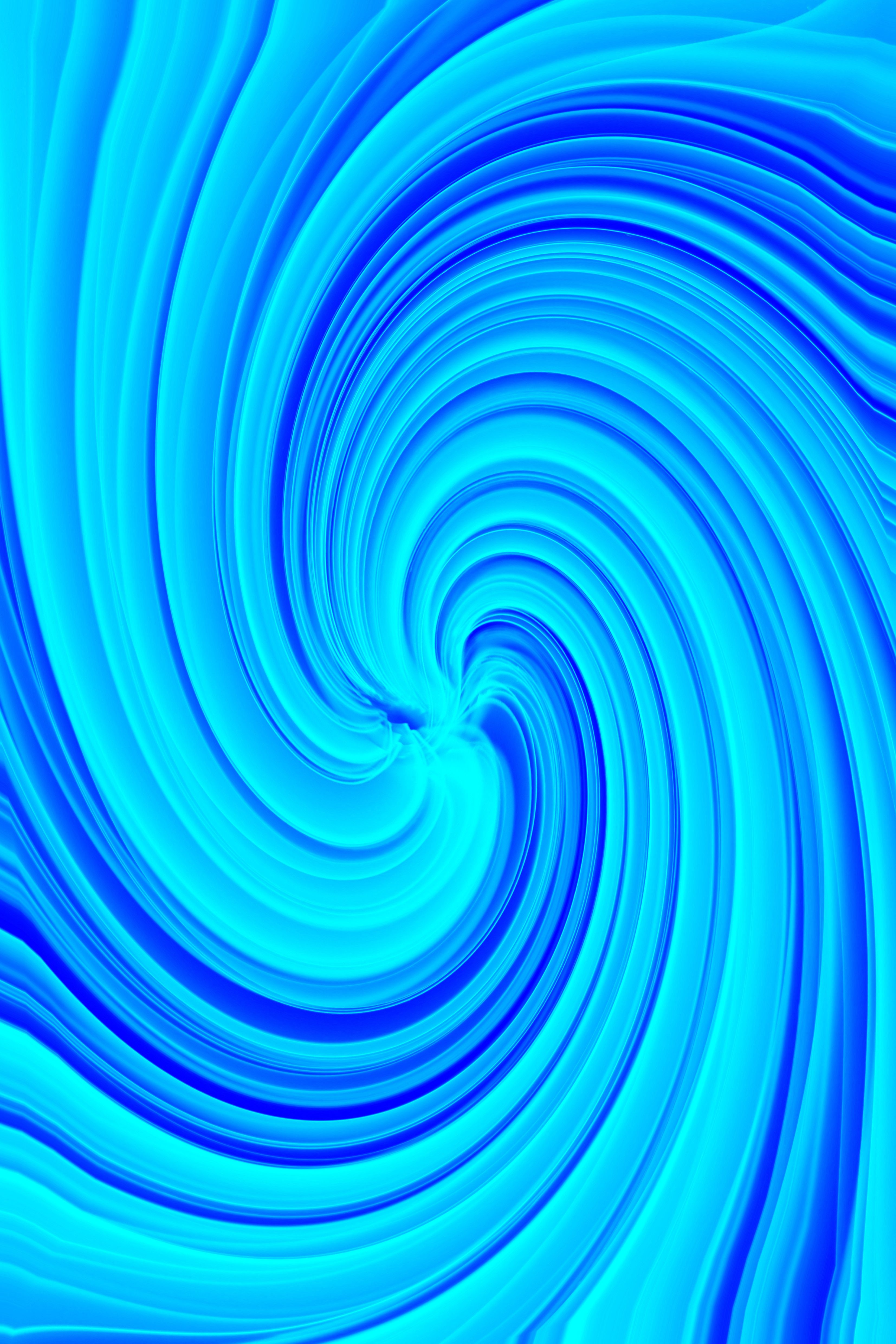 Vibrant Blue Abstract Swirl Pattern Art · Free Stock Photo