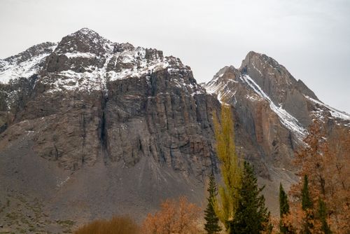 Free Breathtaking autumn landscape of the Andes mountains in Santiago, Chile. Stock Photo