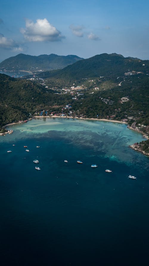 Free Aerial Shot Of Island Stock Photo