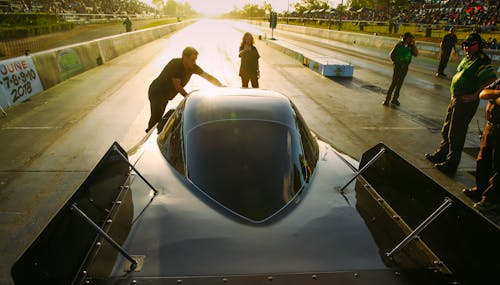 Free stock photo of crew, drag track, dragster