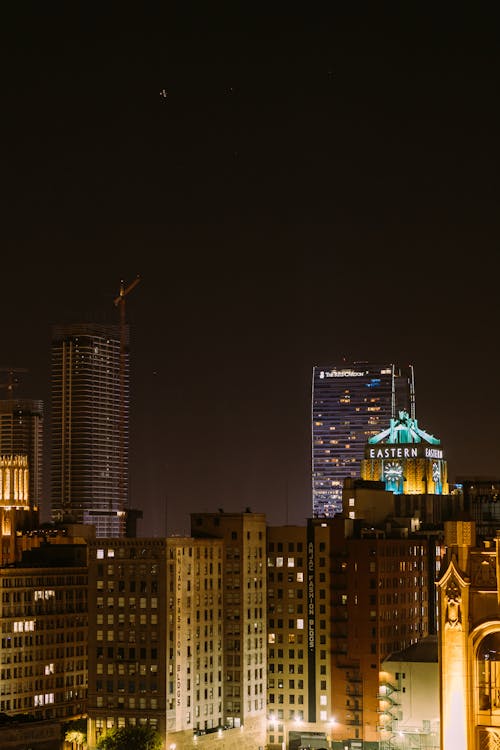 Lighted High-rise Buildings