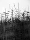 Scaffolding on Building in Hong Kong