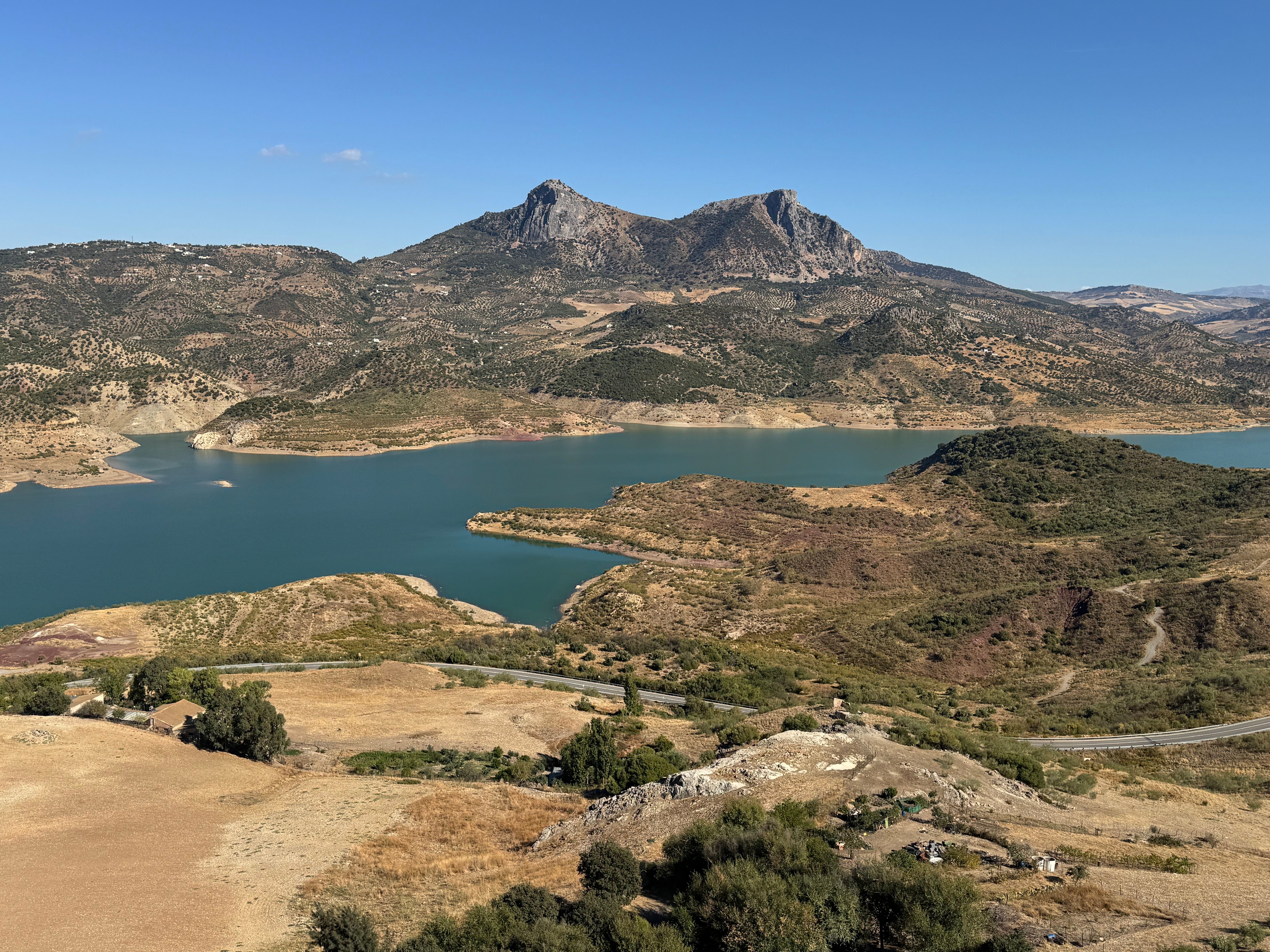 Aerial View of Zahara de la Sierra Landscape · Free Stock Photo