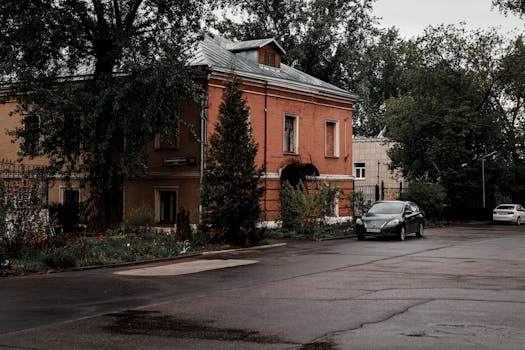 Explore the charm of Moscow with this historic red brick building set in a quiet urban environment.
