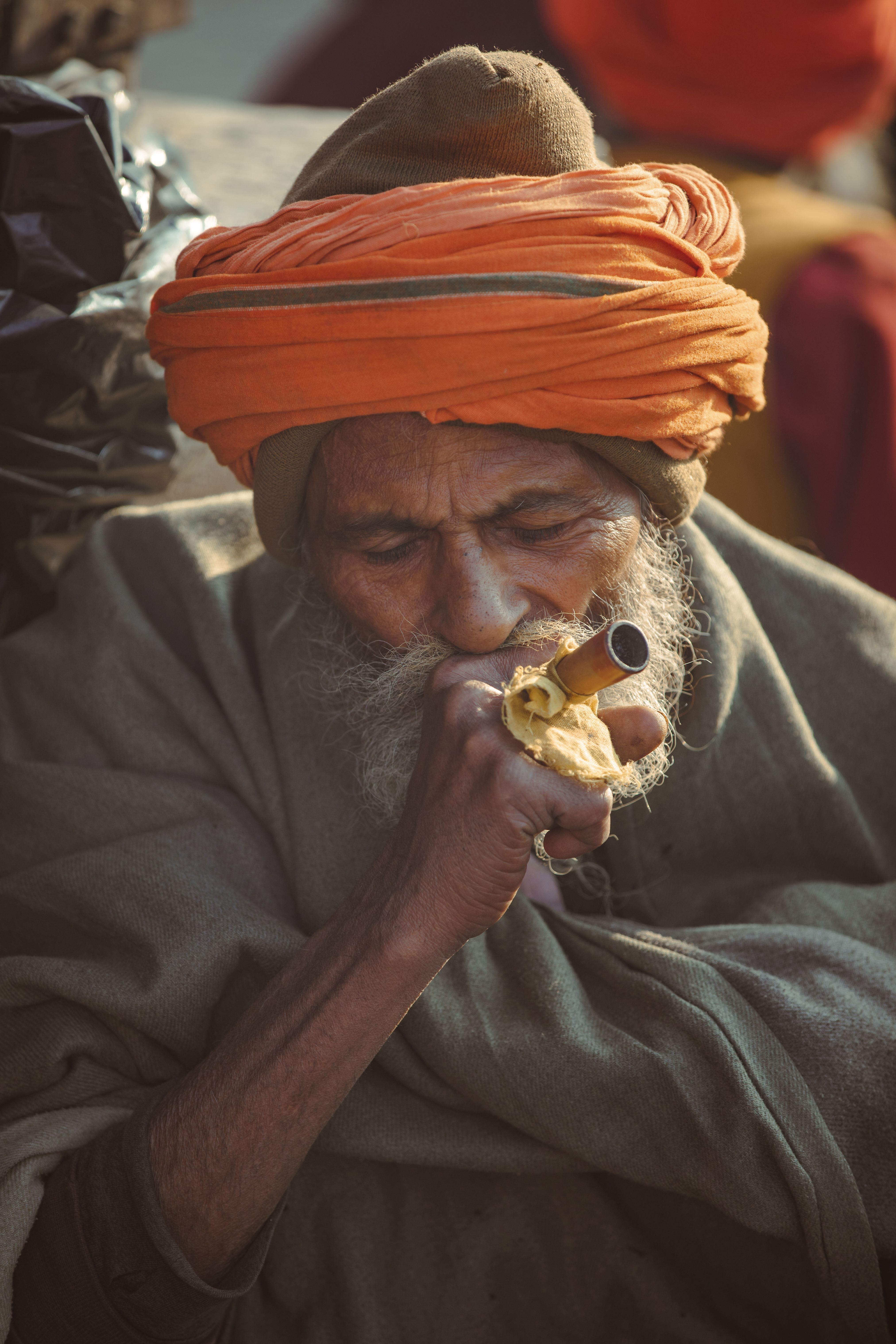 Portrait of Elderly Man in Traditional Attire · Free Stock Photo