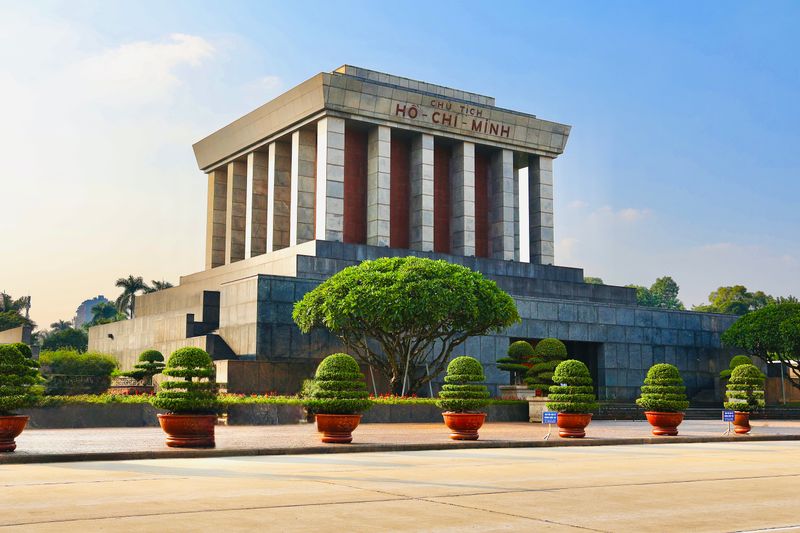 Ho Chi Minh Mausoleum in Hanoi, Vietnam