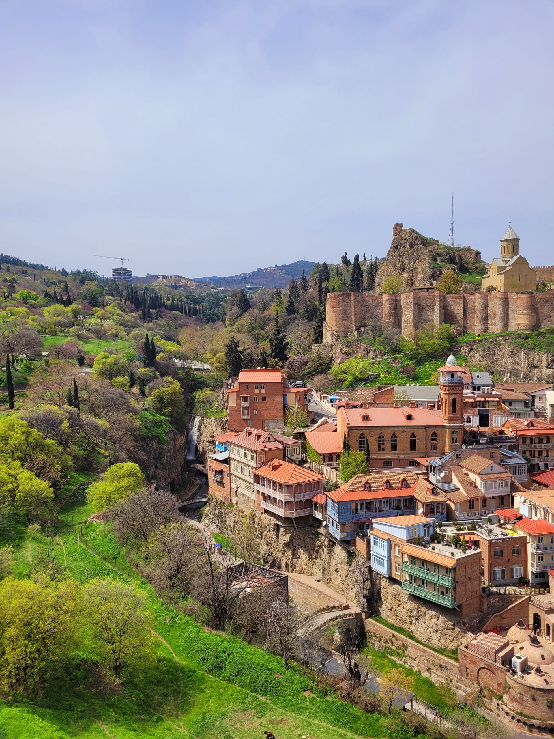 Panoramic view of Tbilisi historic district Georgia