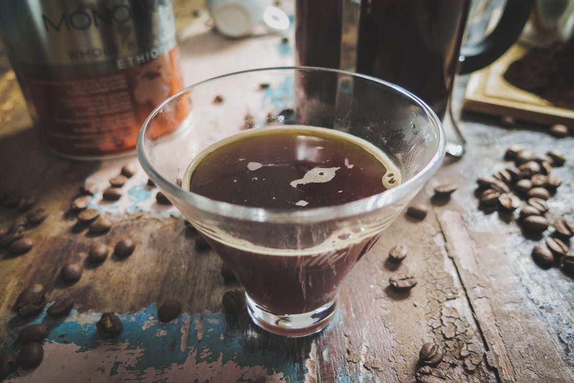 Free stock photo of beans, coffee, french press