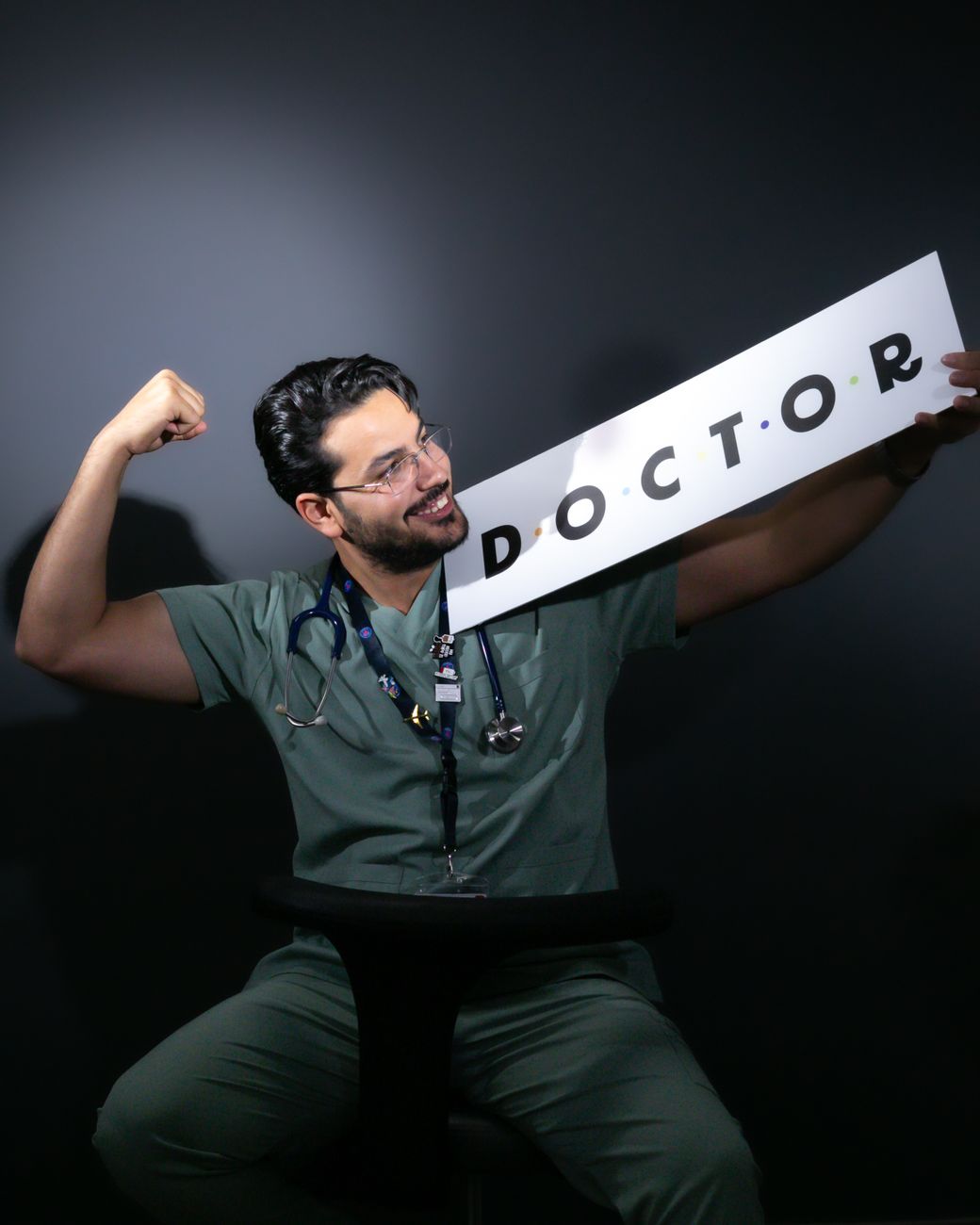 Friendly male pediatric doctor