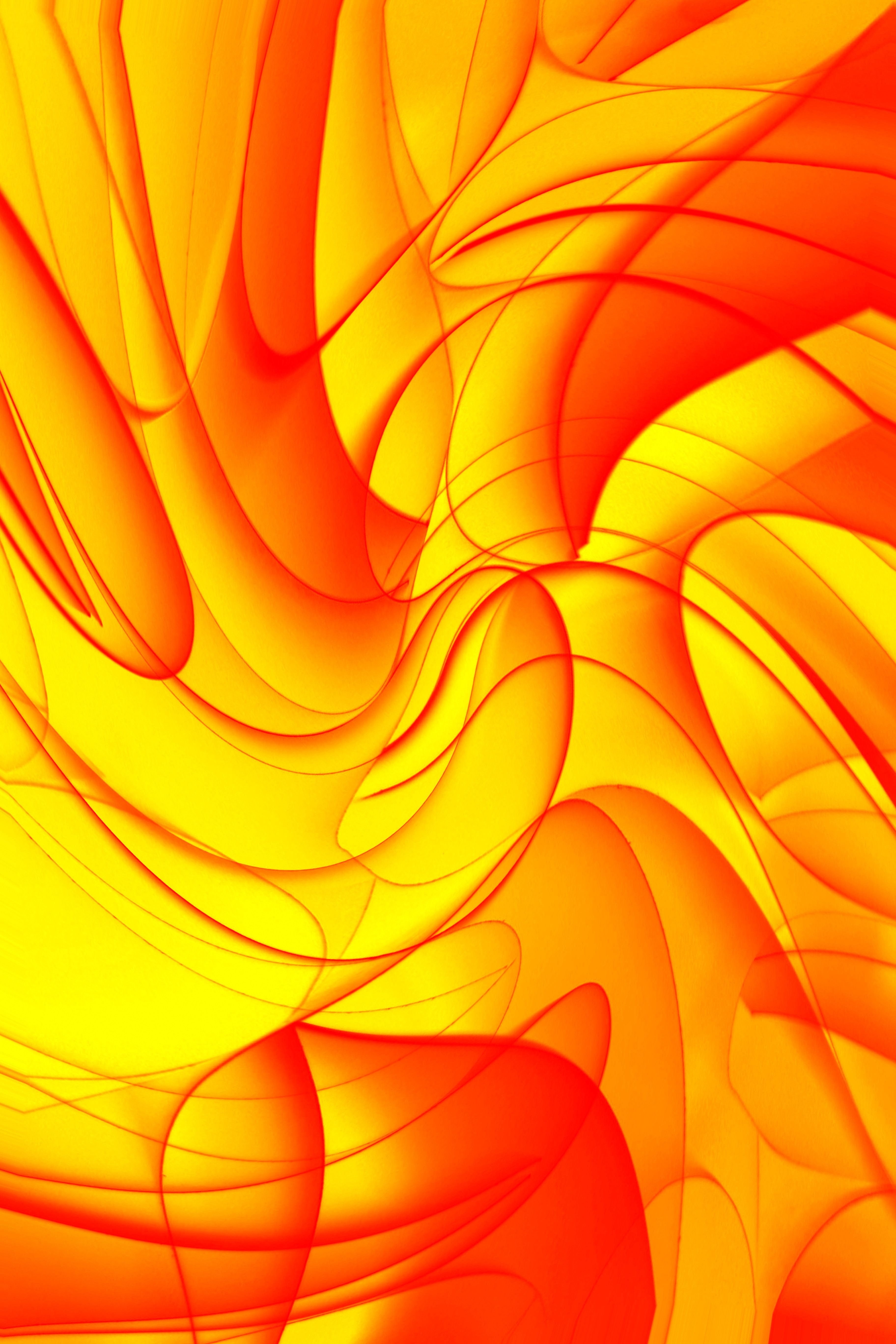 Vibrant Abstract Red and Yellow Swirl Design · Free Stock Photo