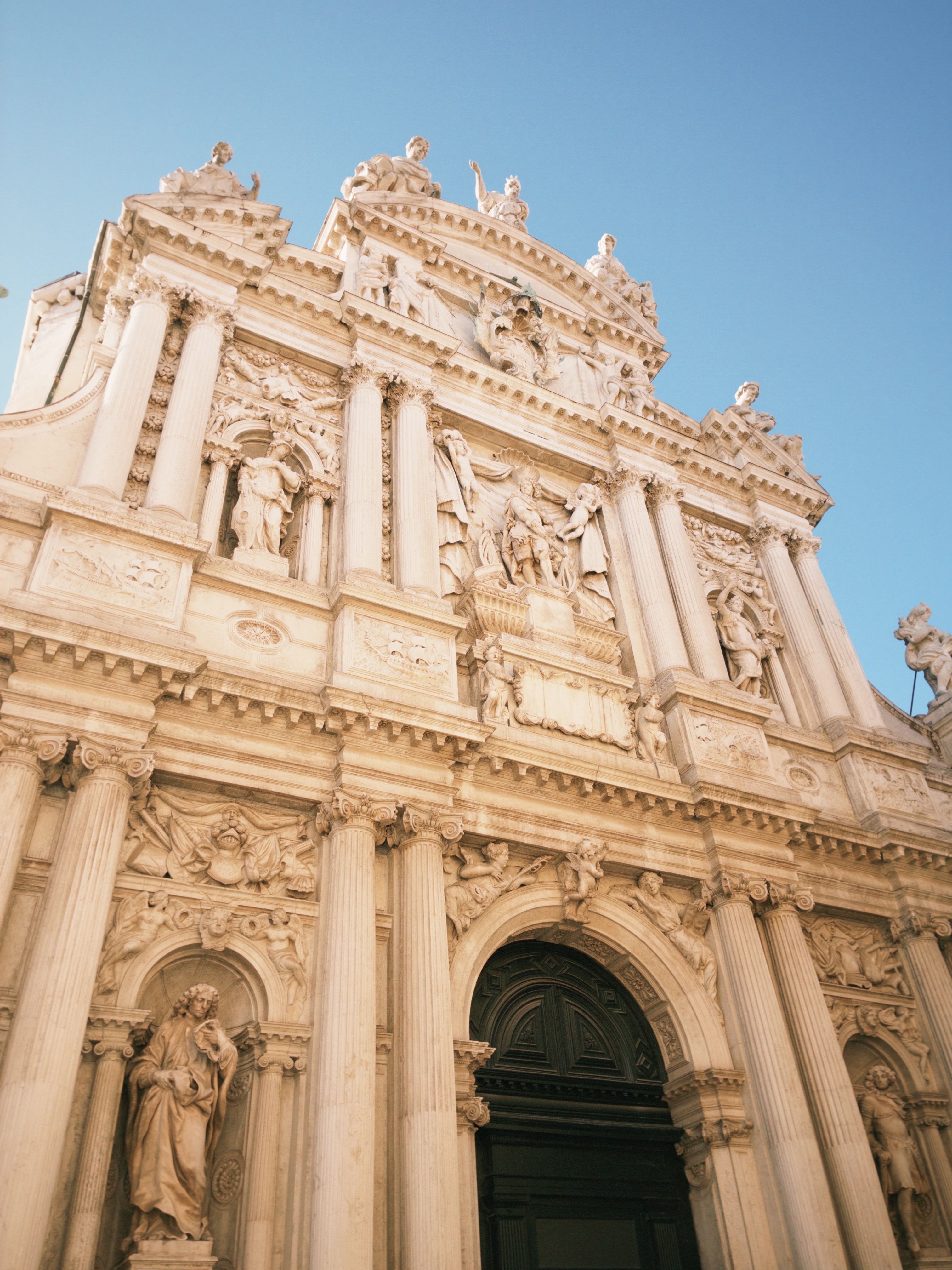 Baroque Cathedral Facade Under Blue Sky in Sicily · Free Stock Photo