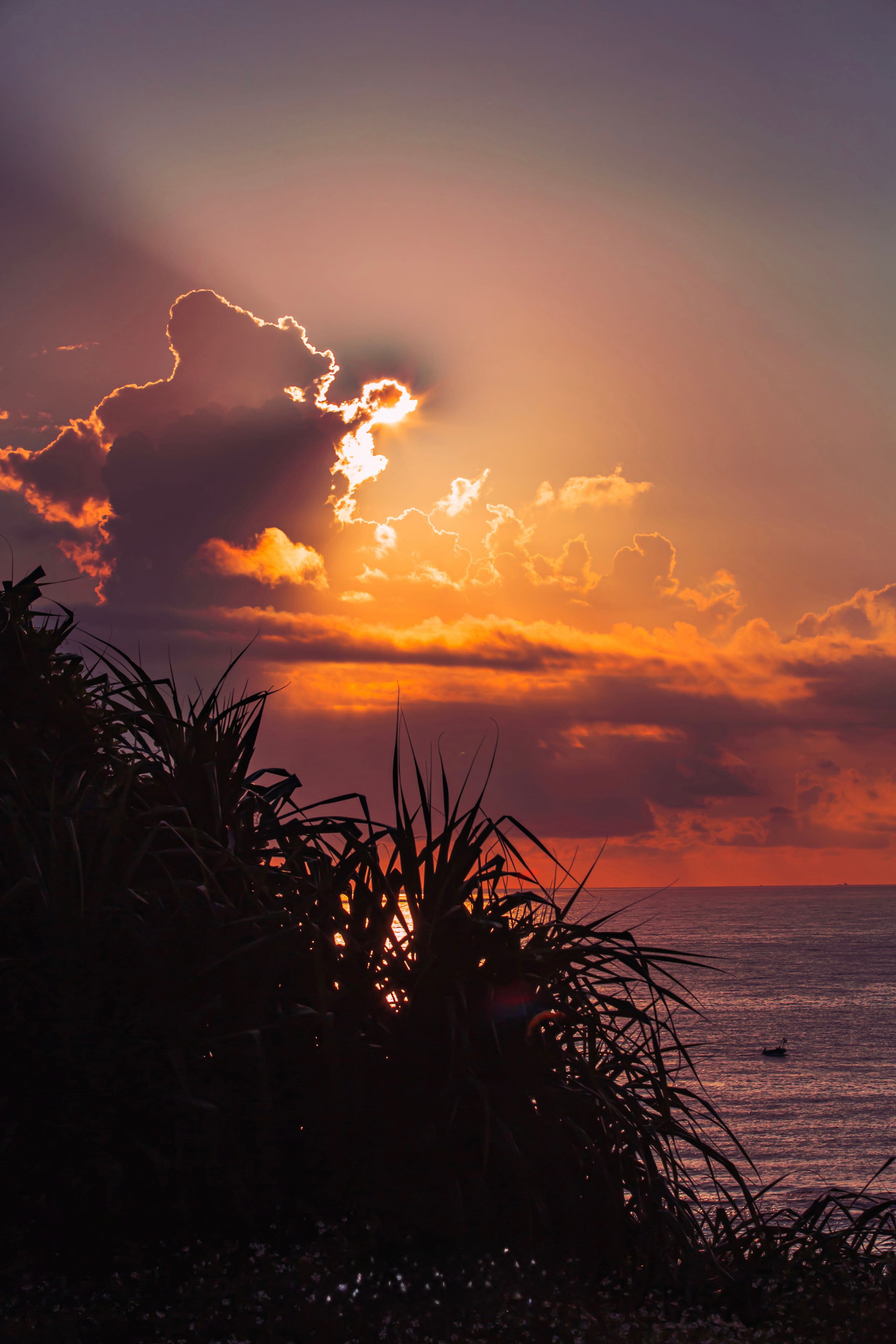 Stunning Sunset Over Ocean Horizon · Free Stock Photo