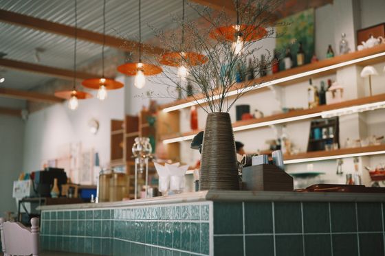 Modern stylish cafe interior