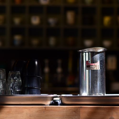 Bar area with warm lighting