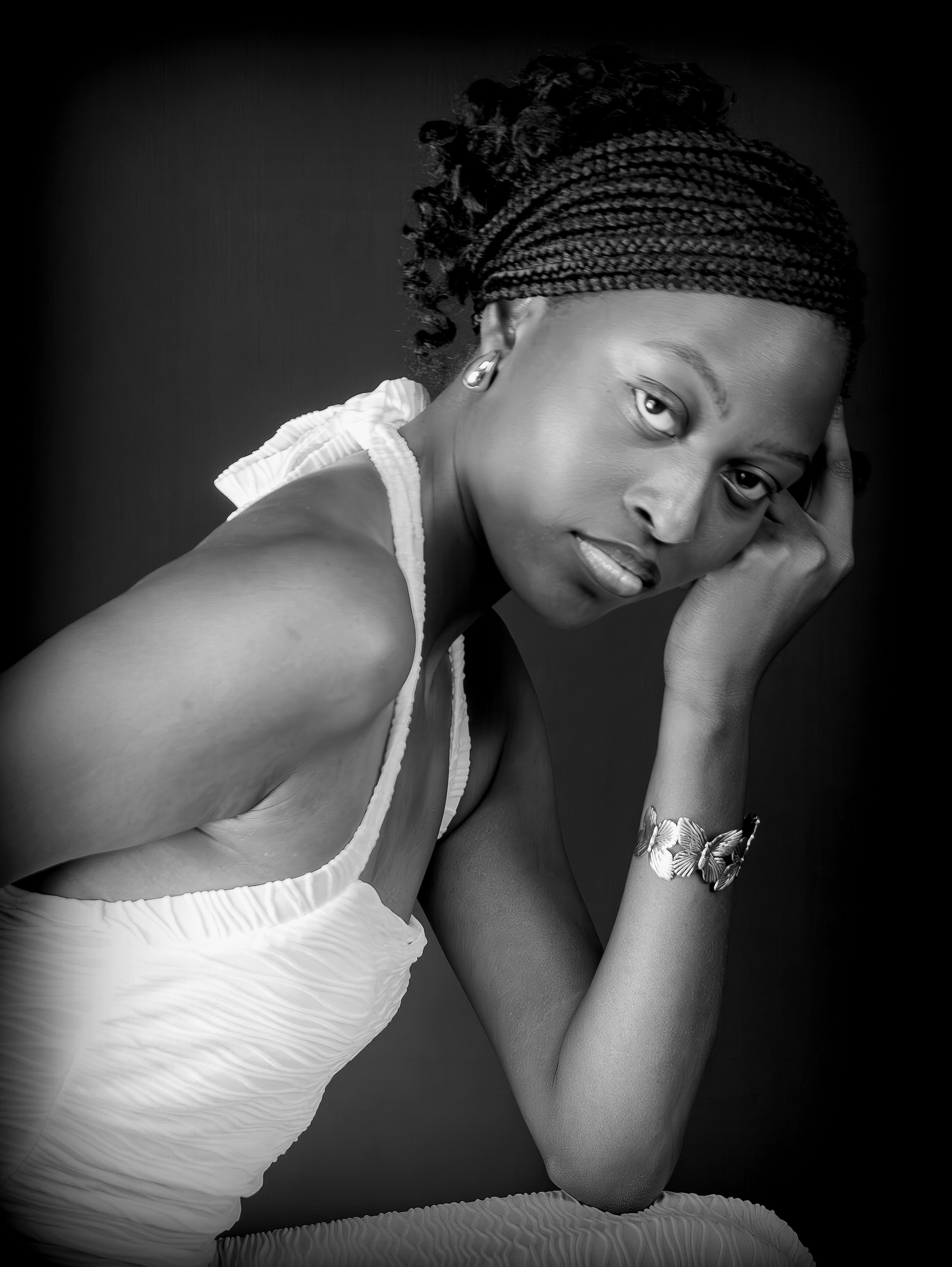 Elegant Black and White Portrait of a Woman · Free Stock Photo
