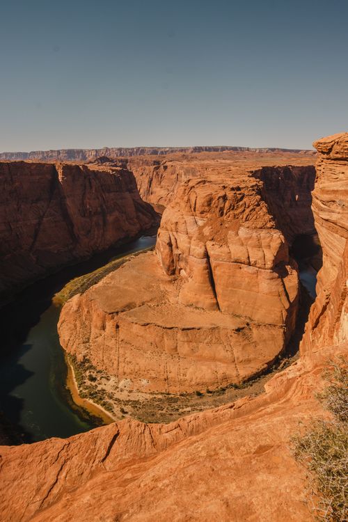 Free Breathtaking aerial view of Horseshoe Bend, a natural wonder in Arizona's Colorado River. Stock Photo