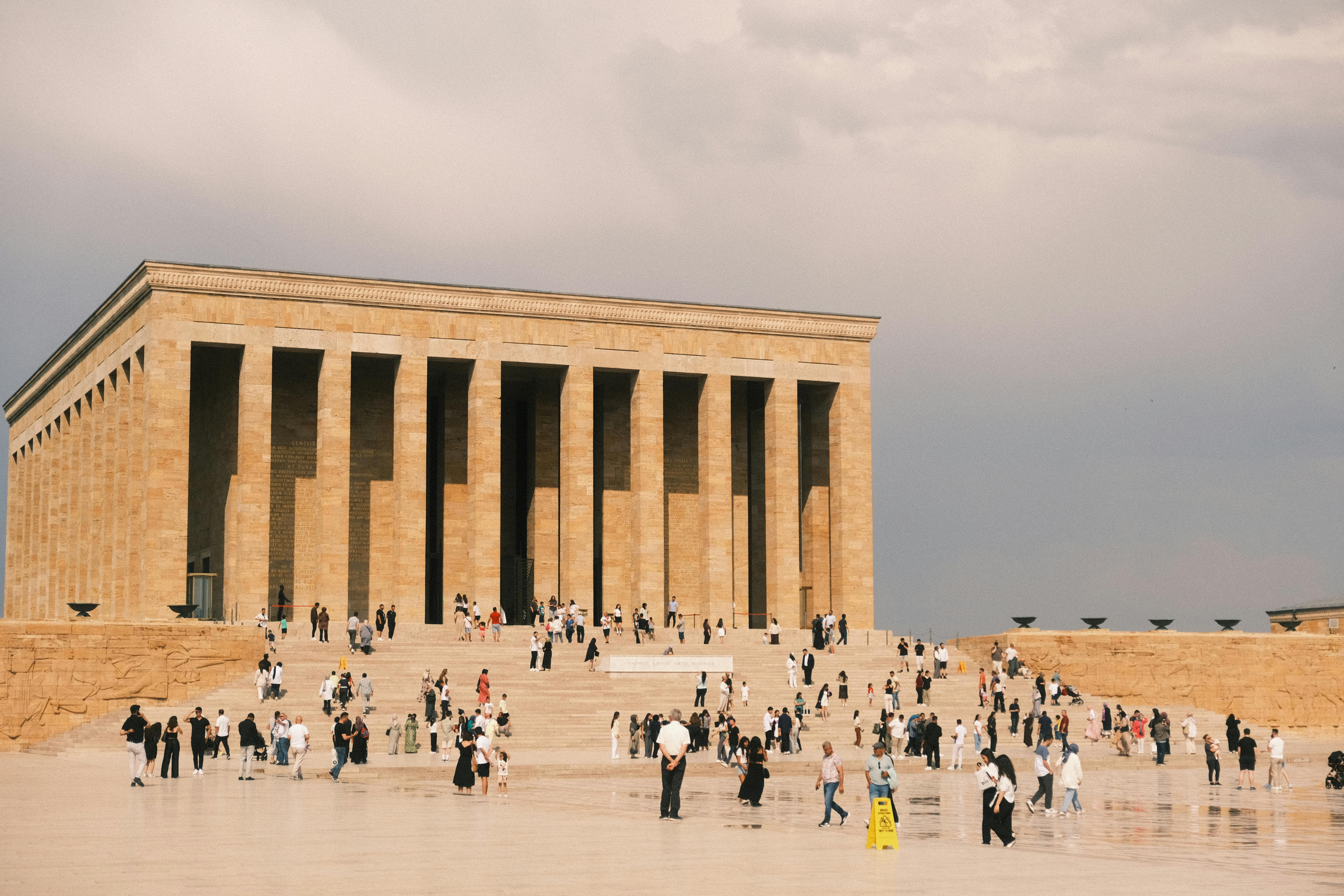 Tourists visiting Anıtkabir, the mausoleum of Mustafa Kemal Atatürk, in Ankara, Türkiye.