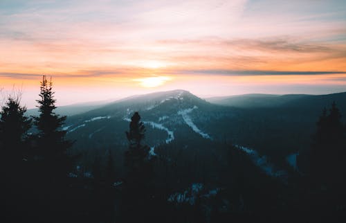 Free Scenic Photo Of Mountain During Dawn  Stock Photo