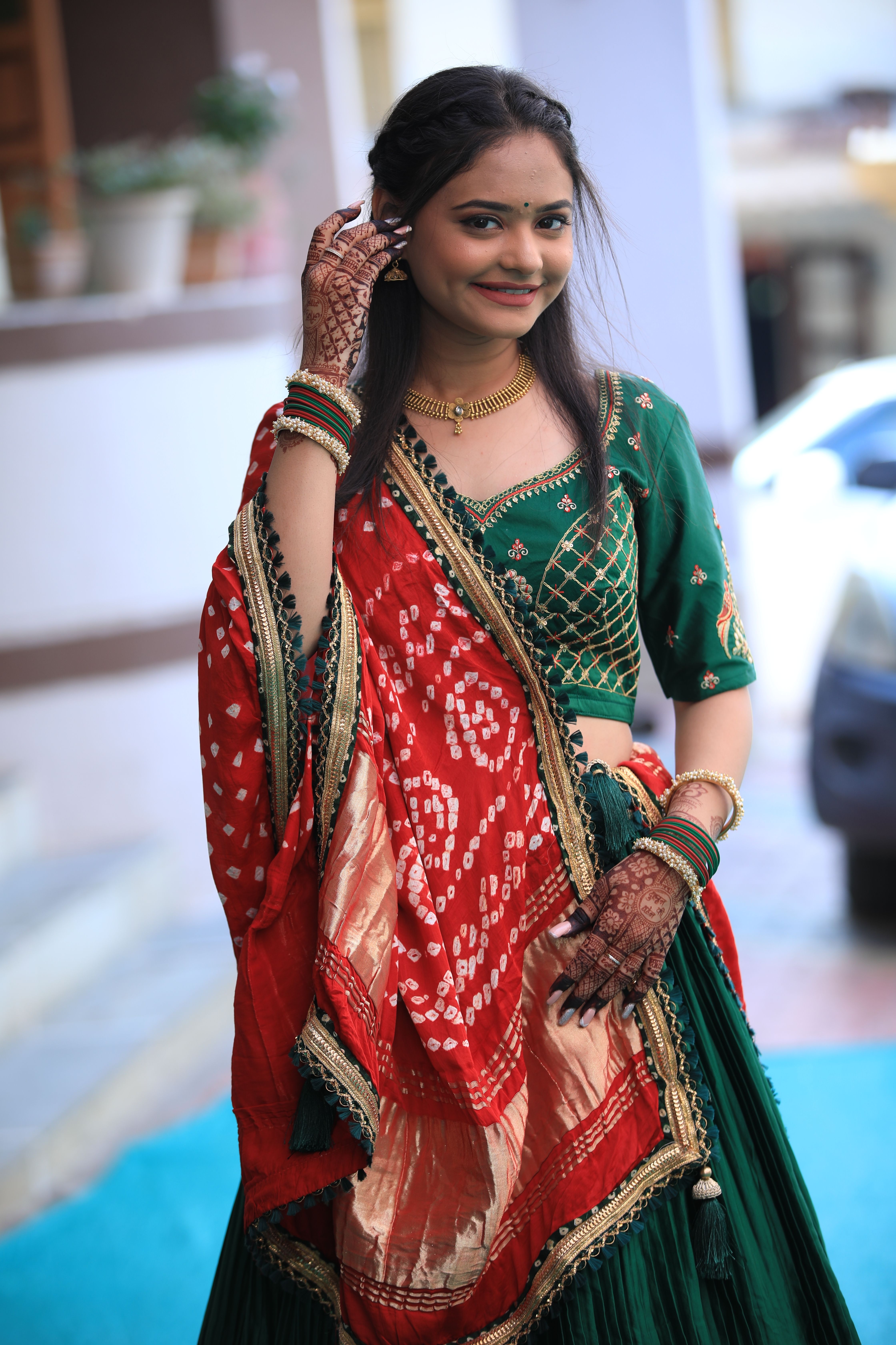 Young Woman in Traditional Indian Attire Smiling · Free Stock Photo