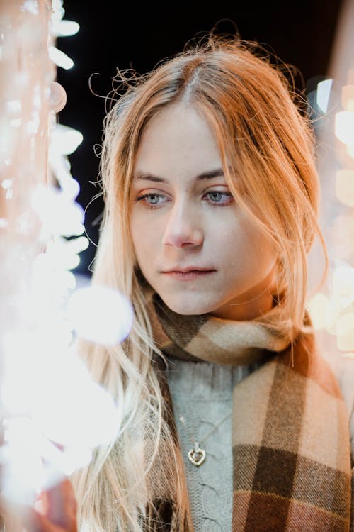 Free Photo Of Woman Wearing Brown Scarf Stock Photo