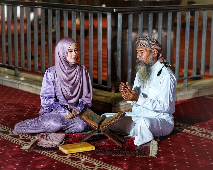 Reading together in a mosque
