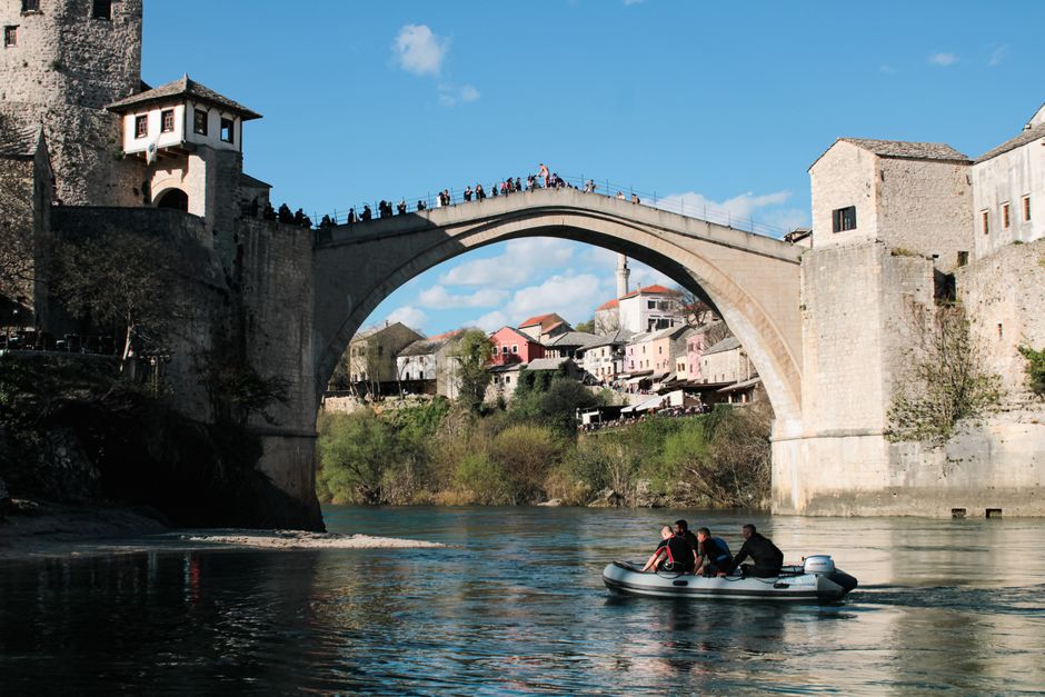 White-water rafting on the Neretva River near Konjic, Bosnia and Herzegovina