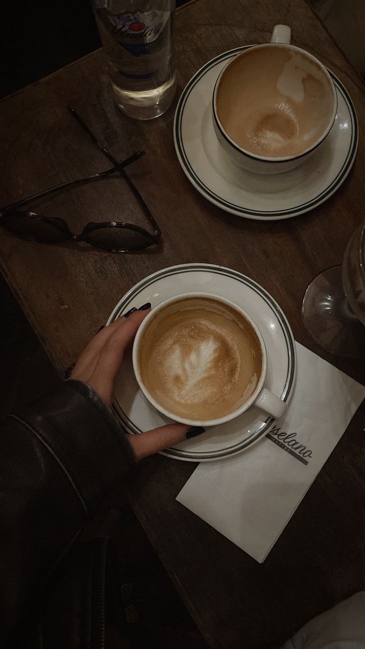 Warm scene of a cafe latte enjoyed in Bursa, Türkiye. Perfect cozy coffee moment.