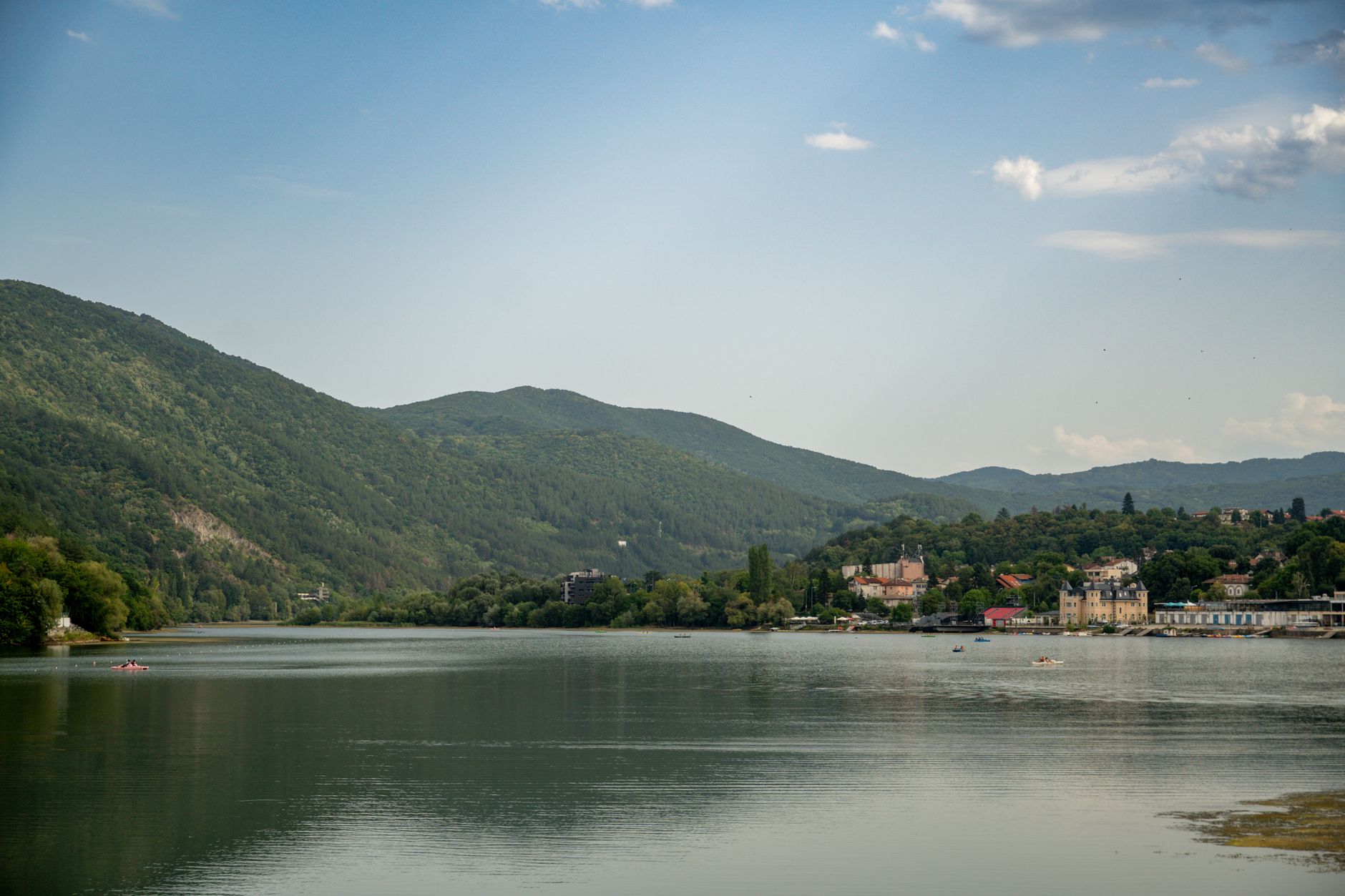 Iskar river gorge cliffs north of Sofia at Novi Iskar