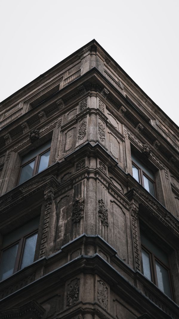 Corner View of Historic European Building · Free Stock Photo