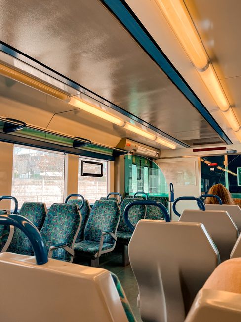 Interior of a sustainable luxury train