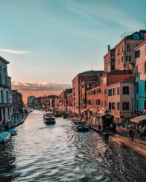 Brown Buildings and River