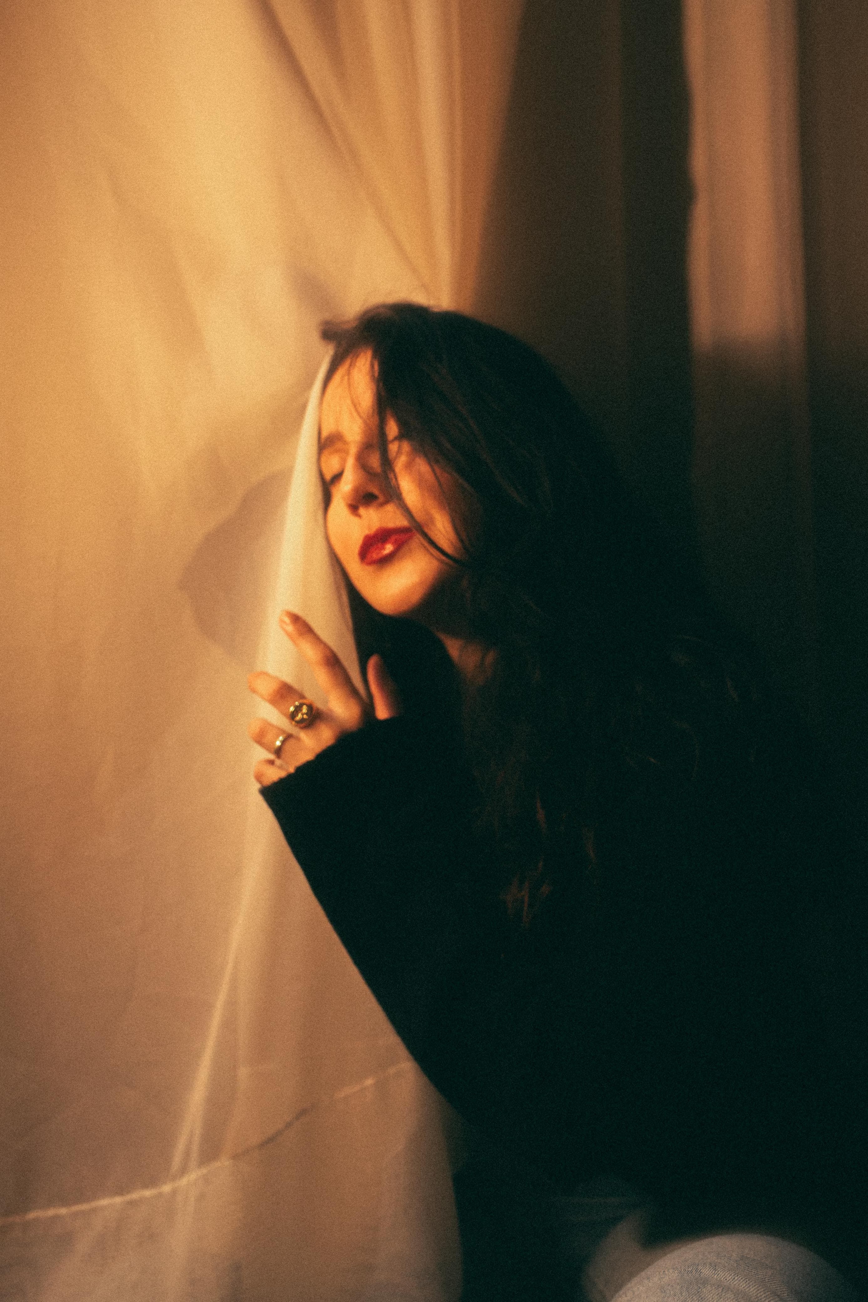 Moody portrait in soft directional light
