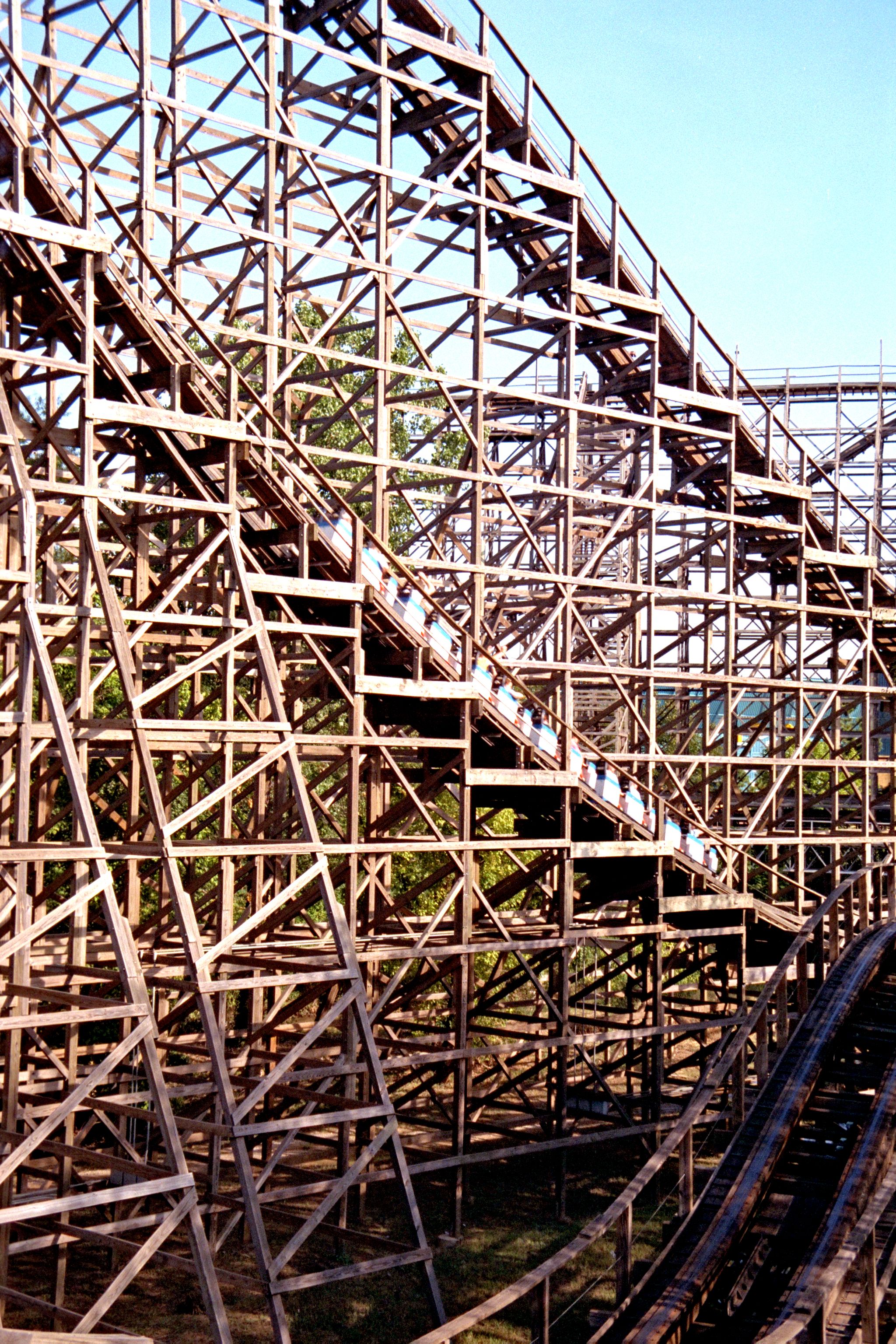 Wooden Roller Coaster Structure in Arlington, Texas · Free Stock Photo