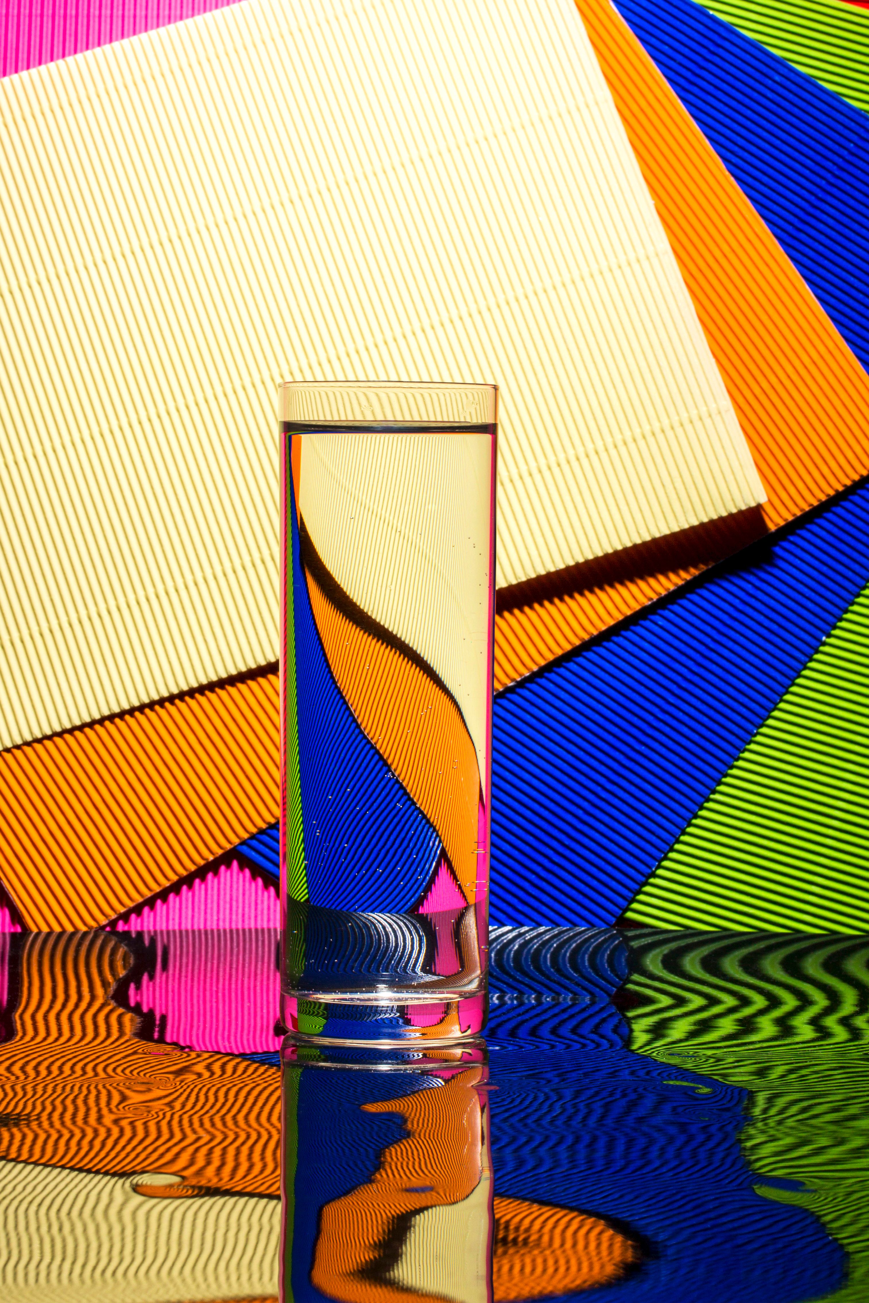 Vibrant Abstract Glass Reflection Art · Free Stock Photo