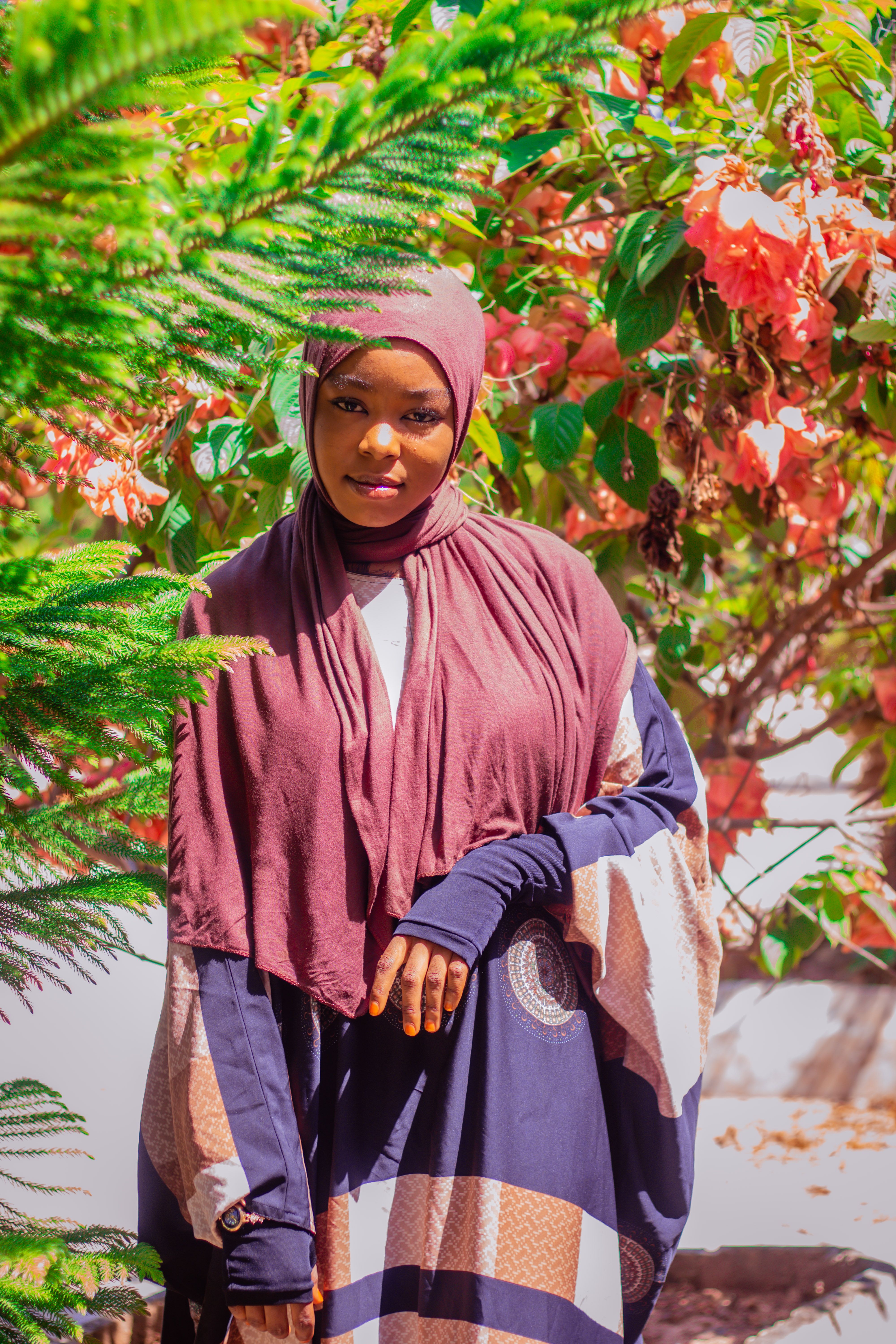 Woman in Hijab Walking at Sunset · Free Stock Photo