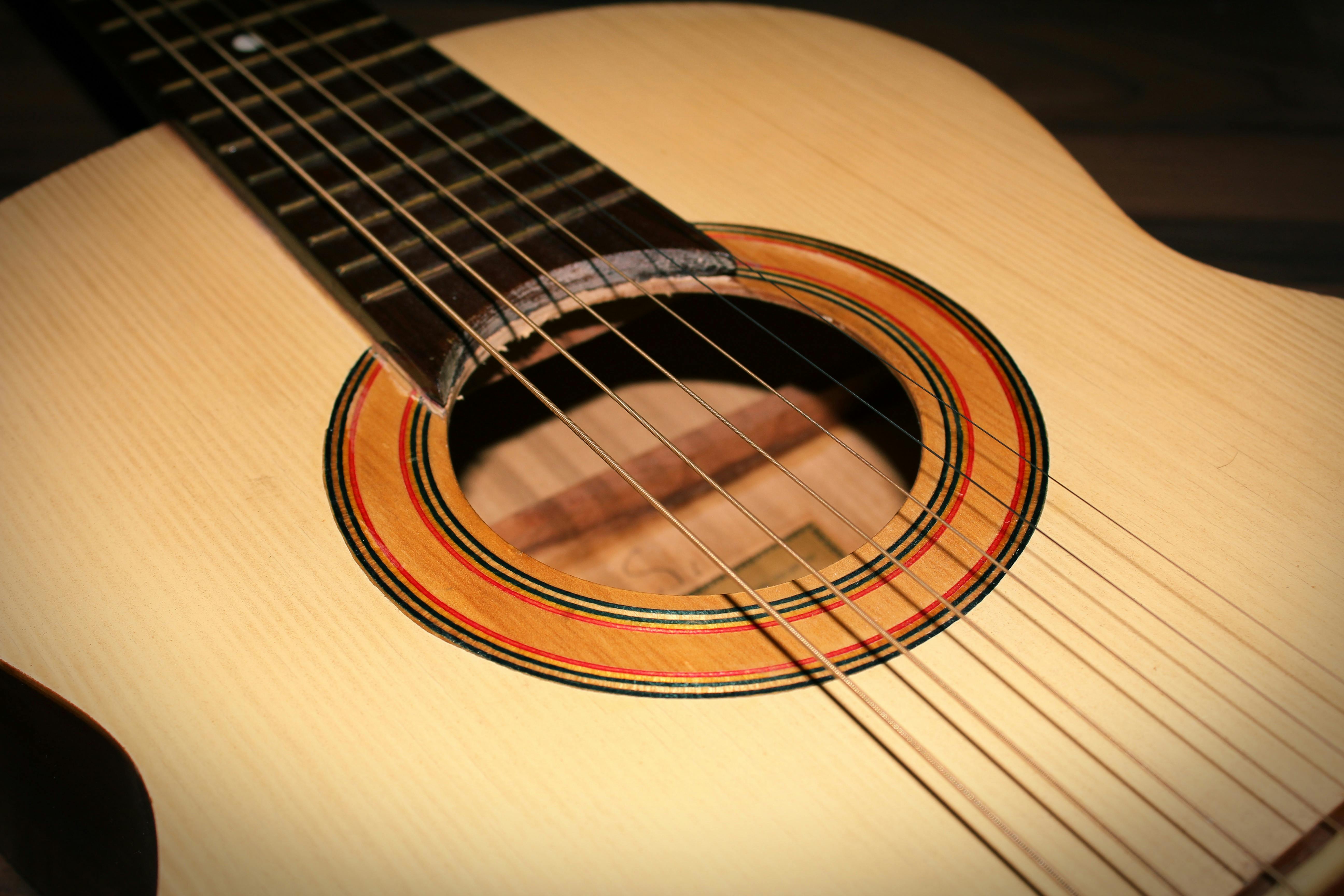 Free stock photo of close up, guitar, guitar strings