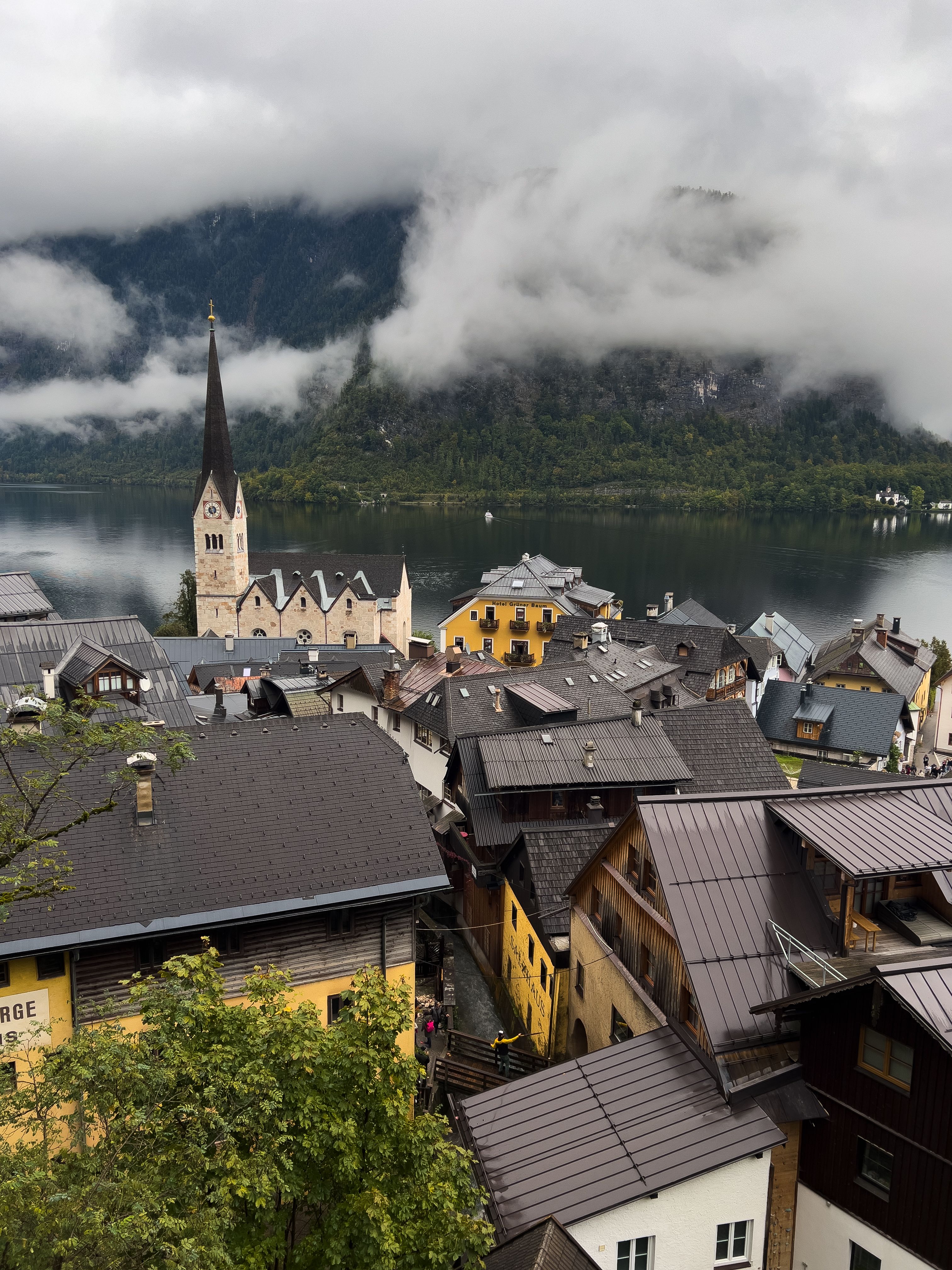 Picturesque View of Hallstatt Village and Lake · Free Stock Photo