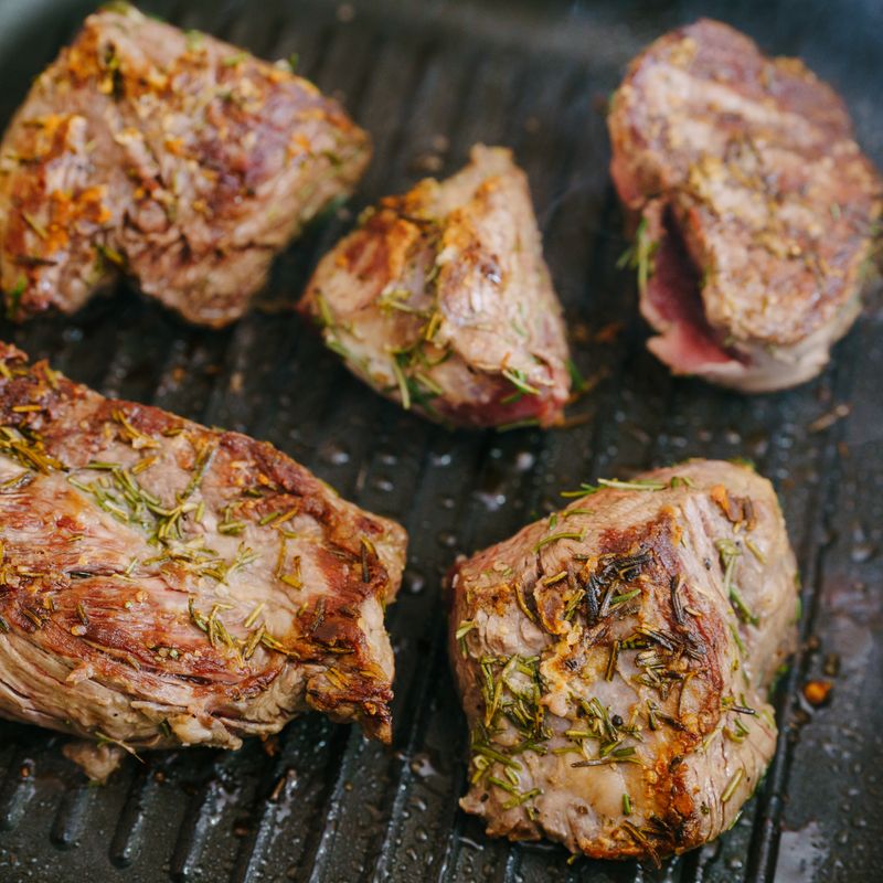 Pan-Seared Beef Gyros with Homemade Tzatziki