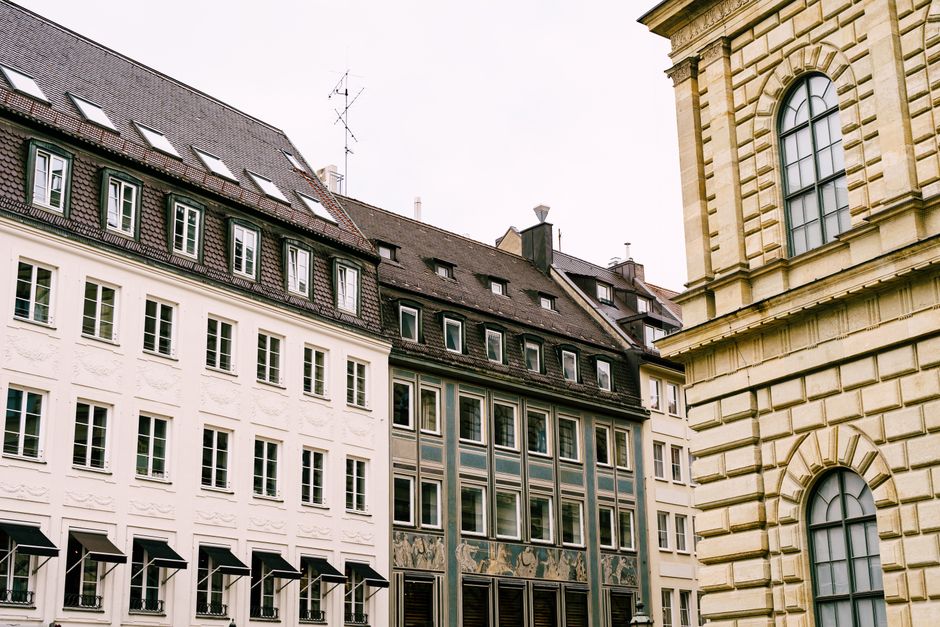 Charming European city architecture with historic buildings and classical design.