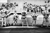 High School Cheerleaders Performing at Game