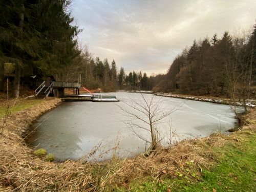 Free frozen lake @ Prinzental Stock Photo