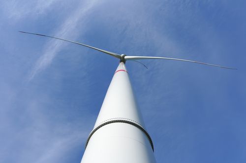 Free Close-up view of a wind turbine in Hamwarde, Germany, generating sustainable energy. Stock Photo